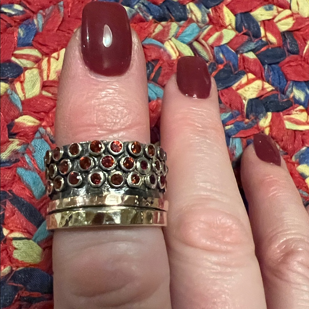Sundance Garnet Marquee Ring, New In Box, Size 9 - Picture 2 of 5